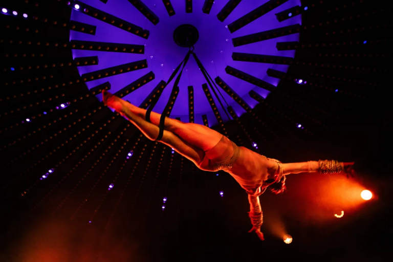 Aerial acrobat from Salvage City at Paradise Club NYC